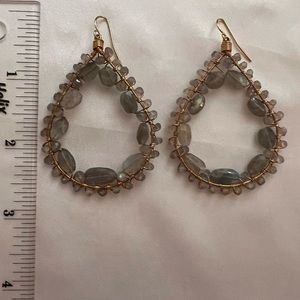 Labradorite drop earrings